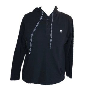 AirWalk Black Long Sleeve Henley Pullover